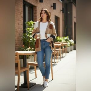 Lush Multicolor Button-Up Cardigan Sweater